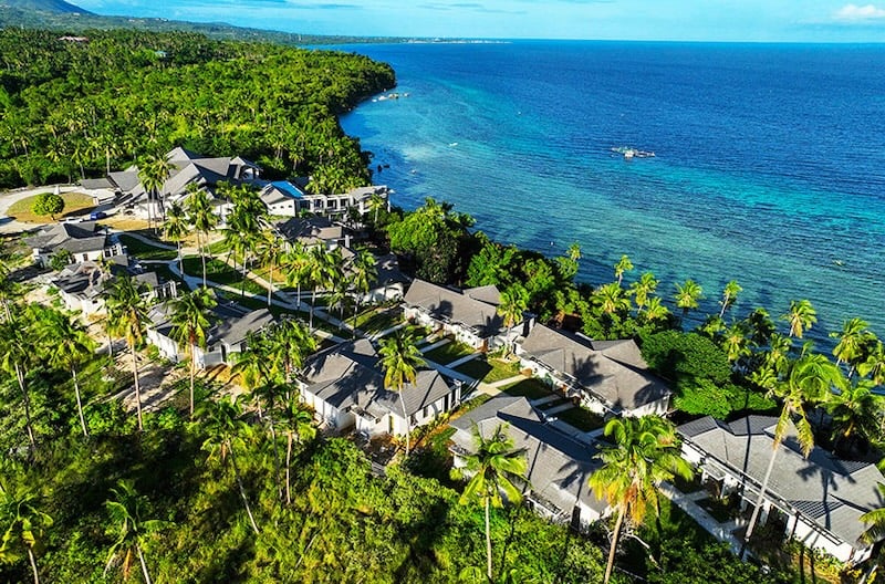 Beachfront resort and coastline near Cebu City in the Philippines